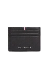 TOMMY HILFIGER TH CORP Portacard piatto in pelle black - Portafogli Uomo - 1
