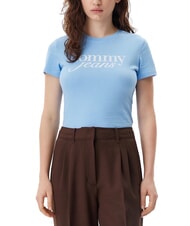 TOMMY HILFIGER TH JEANS T-shirt in cotone con stampa logo - T-shirt e Top Donna