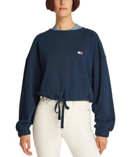 TOMMY HILFIGER TJW Felpa girocollo donna con coulisse dark night navy - Felpe Donna - 1