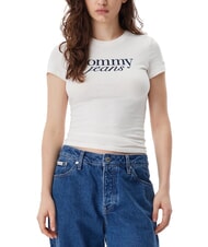 TOMMY HILFIGER TH JEANS T-shirt in cotone con stampa logo - T-shirt e Top Donna