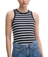 TOMMY HILFIGER TH Canotta dark night navy/ ecru stp - T-shirt e Top Donna - 1
