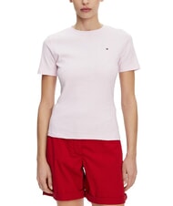 TOMMY HILFIGER TH T-Shirt in cotone light pink - T-shirt e Top Donna - 1