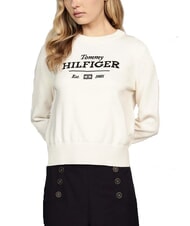 TOMMY HILFIGER TH Maglione girocollo con logo ivory petal - Maglie Donna - 1