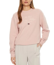 TOMMY HILFIGER MODERN SCRIPT Felpa donna a girocollo foggy pink - Felpe Donna - 1