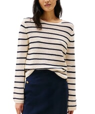 TOMMY HILFIGER POINTELLE CROCHET Maglioncino leggero a righe white china blue stripe - Maglie Donna - 1