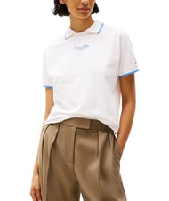 TOMMY HILFIGER TH Polo a maniche corte da donna ecru - Polo Donna - 1