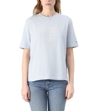 TOMMY HILFIGER OUTLINE FLAG TEE T-shirt a maniche corte regular fit ice blue heather - T-shirt e Top Donna - 1