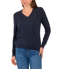TOMMY HILFIGER TH Pullover da donna scollo a V - Maglie Donna
