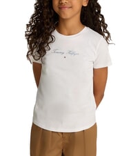 TOMMY HILFIGER KIDS BIMBA T-shirt a maniche corte stampa logo white - T-shirt Bambino - 1