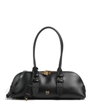 PINKO BOWLING Borsa a spalla, con tracolla nero-antique gold - Borse Donna - 1