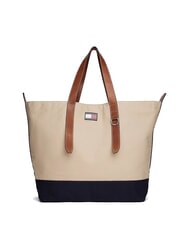 TOMMY HILFIGER TH RUNAWAY Borsa da viaggio in tela classic beige - Borsoni - 1