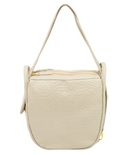 LESAC TRIO Zaino sacca in pelle stampa struzzo bianco struzzo - Borse Donna - 1