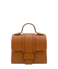 LESAC SABRINA Borsa a mano elegante in pelle dollaro cuoio scuro - Borse Donna - 1