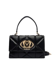 LOVE MOSCHINO EMBOSSED Borsa cartelletta con tracolla Nero - Borse Donna - 1