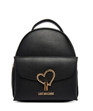 LOVE MOSCHINO HEART TURNLOCK Zaino con tasca Nero - Borse Donna - 1