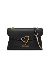LOVE MOSCHINO HEART TURNLOCK Borsa a spalla convertible Nero - Borse Donna - 1