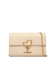 LOVE MOSCHINO HEART TURNLOCK Borsa piccola a spalla avorio - Borse Donna - 1