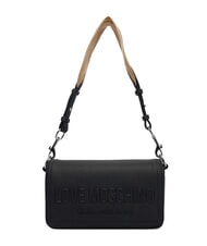 LOVE MOSCHINO SIGNATURE LOVE Borsa a spalla con patta Nero - Borse Donna - 1
