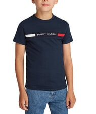 TOMMY HILFIGER TH KIDS T-shirt a maniche corte ricamo logo dark night navy - T-shirt Bambino - 1