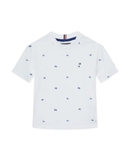 TOMMY HILFIGER TH KIDS T-shirt in cotone con stampe bright white - T-shirt Bambino - 1