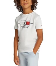 TOMMY HILFIGER TH KIDS T-shirt  a maniche corte con stampa white - T-shirt Bambino - 1