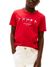 TOMMY HILFIGER TH KIDS T-shirt a maniche corte in cotone primary red - T-shirt Bambino - 1