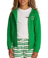 TOMMY HILFIGER TH KIDS Felpa da bambino full zip radiant green - Felpe Bambini - 1
