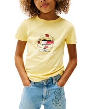 TOMMY HILFIGER TH KIDS T-shirt a maniche corte in cotone citronella - T-shirt Bambino - 1