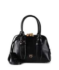 PINKO BOWLING Borsa dome piccola in pelle nero-antique gold - Borse Donna - 1