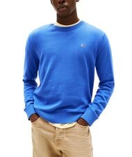 TOMMY HILFIGER TH JEANS Maglione a girocollo in cotone tempo blue - Maglie Uomo - 1