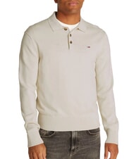 TOMMY HILFIGER TH JEANS Maglione con colletto e bottoni newsprint - Maglie Uomo - 1