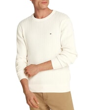 TOMMY HILFIGER TH Maglione girocollo a trecce - Maglie Uomo
