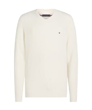 TOMMY HILFIGER TH Maglione in cotone a girocollo ivory petal - Maglie Uomo - 1