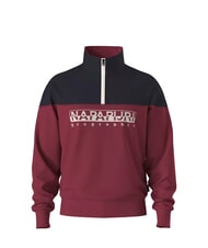 NAPAPIJRI B-SATURNIA Felpa in cotone tibetan red - Felpe Uomo - 1