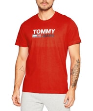 TOMMY HILFIGER TH JEANS T-shirt maniche corte con stampa deep crimson - T-shirt Uomo - 1