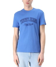 TOMMY HILFIGER TH JEANS T-shirt maniche corte con ricamo tempo blue - T-shirt Uomo - 1