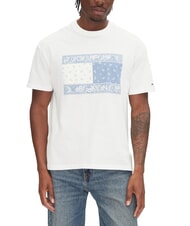 TOMMY HILFIGER TH JEANS T-shirt manica corta maxi stampa ecru - T-shirt Uomo - 1