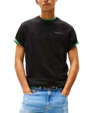 TOMMY HILFIGER TH JEANS T-shirt maniche corta stampa logo black - T-shirt Uomo - 1