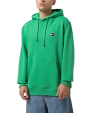 TOMMY HILFIGER TH JEANS Felpa cappuccio patch bandiera coastal green - Felpe Uomo - 1