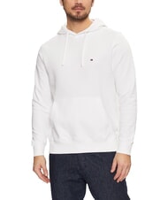 TOMMY HILFIGER TH Felpa in cotone con cappuccio white - Felpe Uomo - 1