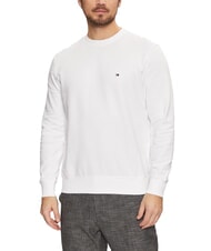 TOMMY HILFIGER TH Felpa girocollo in cotone white - Felpe Uomo - 1