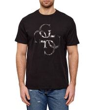 GUESS SHIMMER 4G T-Shirt in cotone jetbla - T-shirt Uomo - 1