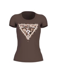 GUESS LEO TRIANGLE T-Shirt a maniche corte dark coffee - T-shirt e Top Donna - 1