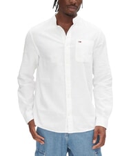 TOMMY HILFIGER TH JEANS Camicia colletto coreana misto lino - Camicie Uomo
