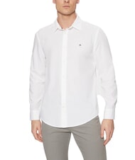 TOMMY HILFIGER TH Camicia a maniche lunghe in cotone optic white - Camicie Uomo - 1