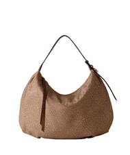 BORBONESE PRIVE Borsa hobo a spalla beige brown - Borse Donna - 1