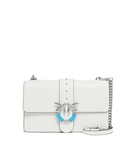PINKO LOVE ONE Borsa a tracolla con flap bianco nembo-matt. silver - Borse Donna - 1