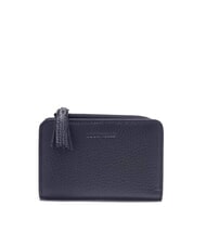 COCCINELLE TASSEL Portacarte in pelle martellata con nappina midnight blue - Portafogli Donna - 1