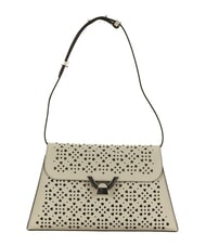 COCCINELLE DEW COW PERFORED Borsa a spalla in pelle blanco - Borse Donna - 1