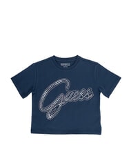 GUESS KIDS T-shirt in cotone secret blue - T-shirt Bambino - 1
